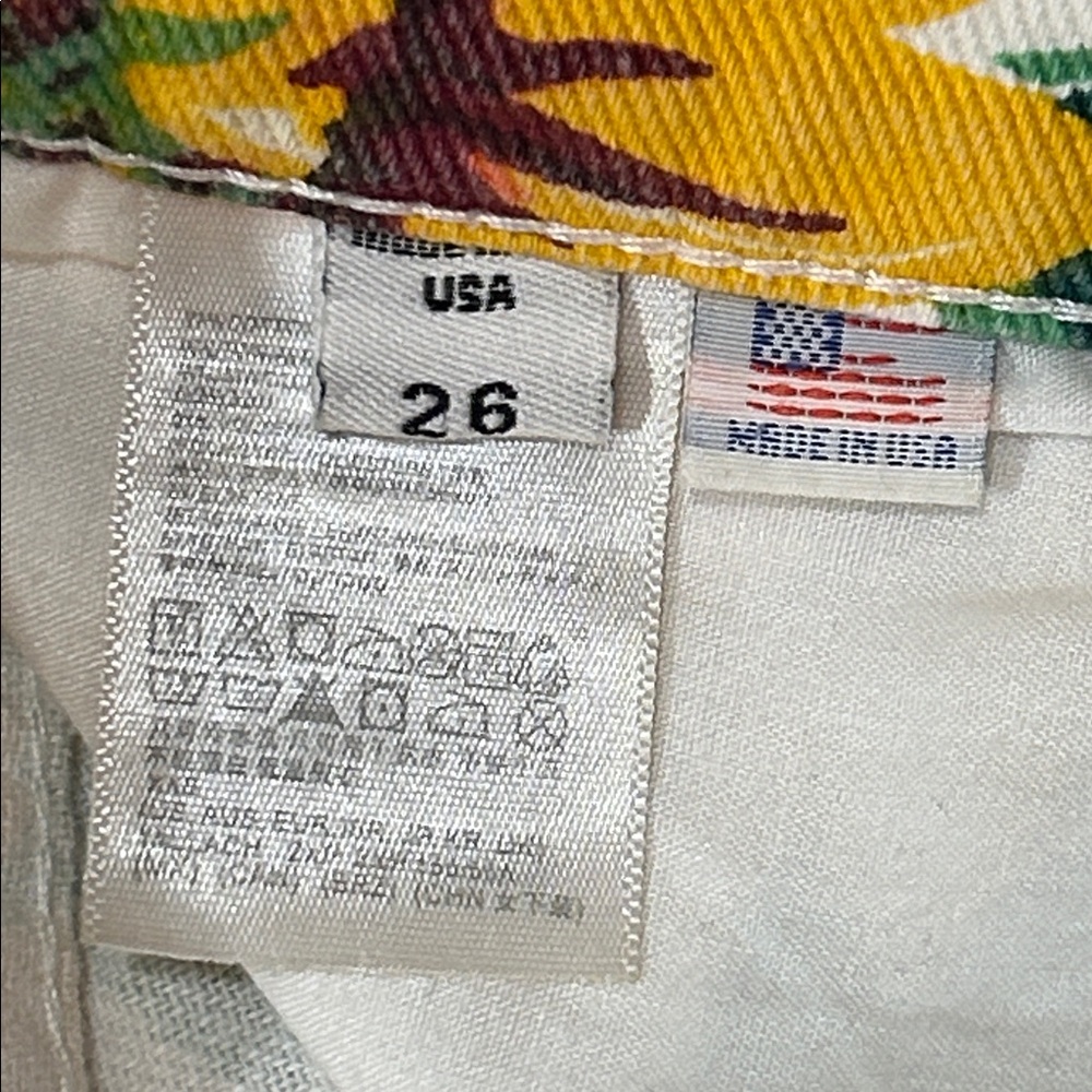 American Aspire Vintage Yellow Sunflower High-Waist Women’s Shorts size 26 🇺🇸 - Picture 3 of 6